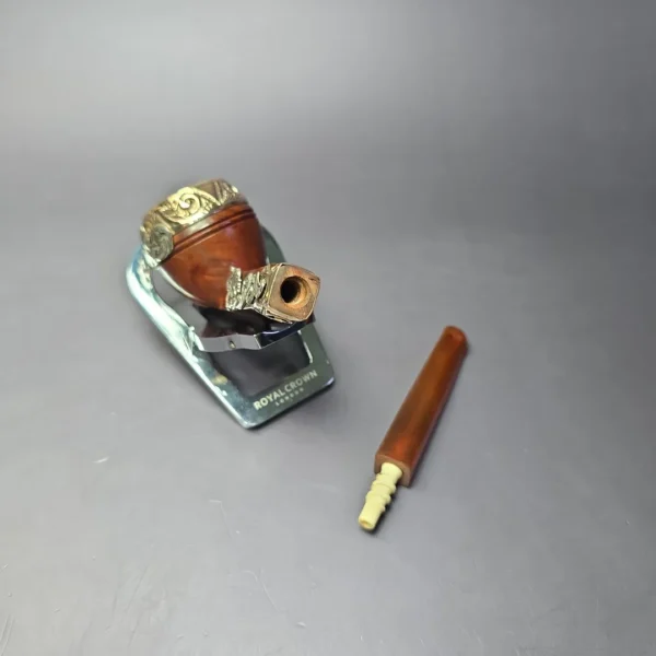 19th c. CPF Best Make Bulldog w/ Silver Antique Estate Briar Pipe, Unsmoked - Image 12