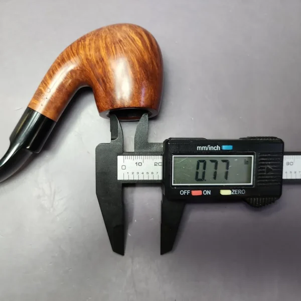Gigi Millennium Smooth Bent Billiard Estate Briar Pipe, Unsmoked, 9mm - Image 12