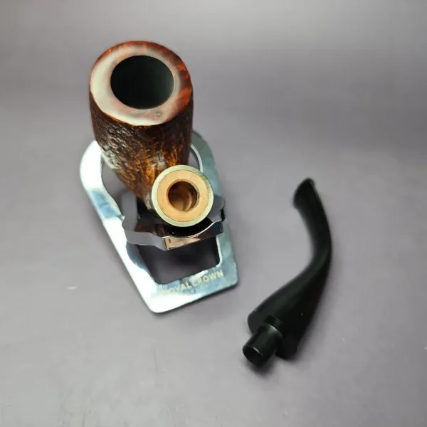 Merchant Service Sandblasted “Full Bent” Bent Billiard Artisan Briar Pipe, New - Image 12
