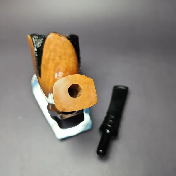 Nording Spiral Partially Rusticated Freehand Estate Briar Pipe, Unsmoked - Image 12