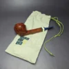 Manduela Smooth Bulldog w/ Bone & Blue Ebonite Estate Briar Pipe, Unsmoked - Image 13