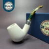 MBSD Meerschaum Deluxe Silver Bent Brandy Block Meerschaum Pipe, New