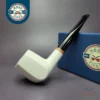 MBSD Meerschaum Deluxe Smooth Panel Block Meerschaum Pipe, Briar-Mortise