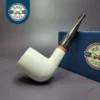 MBSD Meerschaum Smooth Billiard Deluxe Block Meerschaum Pipe, Briar-Mortise, New