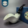 MBSD Meerschaum Silver Reverse Calabash Cobra Block Meerschaum Pipe, New