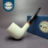 MBSD Meerschaum Deluxe Smooth Billiard Block Meerschaum Pipe, Briar-Mortise, New