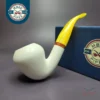 MBSD Meerschaum Deluxe Smooth Rhodesian Block Meerschaum Pipe, Briar-Mortise, New