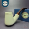 MBSD Meerschaum Deluxe Premier XL Brandy Block Meerschaum Pipe, Briar-Mortise