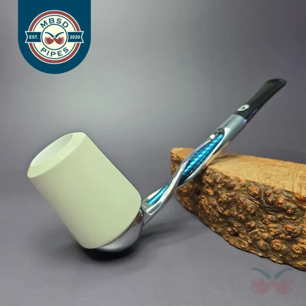 Falcon Shillelagh Blue w/ Smooth MBSD Meerschaum Bowl Pipe, New