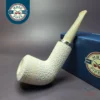 MBSD Meerschaum Silver Reverse Calabash Rhodesian Block Meerschaum Pipe, New