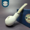MBSD Meerschaum Silver Rusticated Author Block Meerschaum Pipe, New