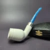 MBSD Meerschaum Silver Smooth Cutty w/ Case Block Meerschaum Pipe, New - Image 2