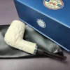 MBSD Meerschaum Deluxe Silver Floral Reverse Calabash Brandy Block Meerschaum Pipe, New - Image 2