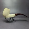 Smooth Block Meerschaum Bent Billiard Estate Pipe, Unsmoked - Image 2