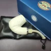 MBSD Meerschaum Silver Reverse Calabash Floral Brandy Block Meerschaum Pipe, New - Image 3