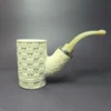 MBSD Meerschaum Silver Reverse Calabash Poker Block Meerschaum Pipe - Image 2