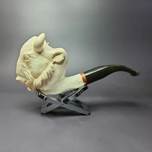 MBSD Meerschaum Masters Deluxe by Kenan Bison Block Meerschaum Pipe, New - Image 3