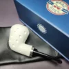 MBSD Meerschaum Silver Lattice Stack Dublin Block Meerschaum Pipe, New - Image 2