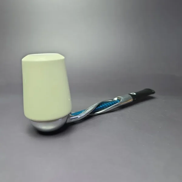 Falcon Shillelagh Blue w/ Smooth MBSD Meerschaum Bowl Pipe, New - Image 2