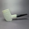 MBSD Meerschaum Silver Rustic Reverse Calabash Poker Block Meerschaum Pipe, New - Image 2