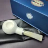 MBSD Meerschaum Silver Rusticated Author Block Meerschaum Pipe, New - Image 2
