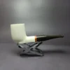 MBSD Meerschaum Smooth Billiard Deluxe Block Meerschaum Pipe, Briar-Mortise, New - Image 3
