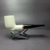 MBSD Meerschaum Deluxe Smooth Billiard Block Meerschaum Pipe, Briar-Mortise, New - Image 3