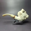 MBSD Meerschaum Deluxe Bull Carved Block Meerschaum Pipe, New - Image 4