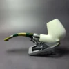 MBSD Meerschaum Deluxe Silver Bent Brandy Block Meerschaum Pipe, New - Image 4