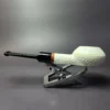 MBSD Meerschaum Deluxe Rustic Squat Rhodesian Block Meerschaum Pipe, Briar-Mortise - Image 4