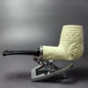 MBSD Meerschaum Silver Floral Reverse Calabash Brandy Block Meerschaum Pipe, New - Image 4