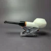 MBSD Meerschaum Deluxe Rustic Squat Rhodesian Block Meerschaum Pipe, Briar-Mortise, New - Image 4