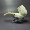 MBSD Meerschaum Silver Reverse Calabash Floral Brandy Block Meerschaum Pipe, New - Image 5