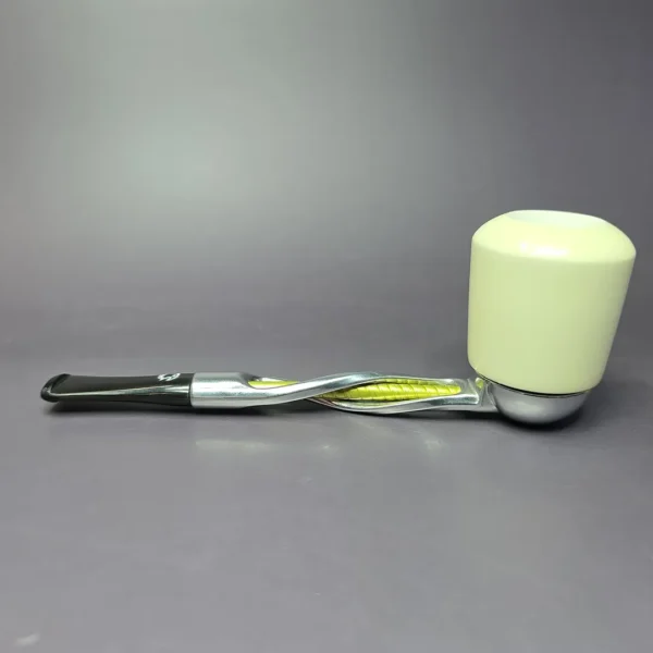 Falcon Shillelagh Green w/ Smooth MBSD Meerschaum Bowl Pipe, New - Image 4