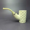 MBSD Meerschaum Silver Reverse Calabash Poker Block Meerschaum Pipe - Image 4