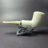 MBSD Meerschaum Silver Reverse Calabash Rhodesian Block Meerschaum Pipe, New - Image 4