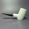 MBSD Meerschaum Silver Rustic Reverse Calabash Poker Block Meerschaum Pipe, New - Image 4