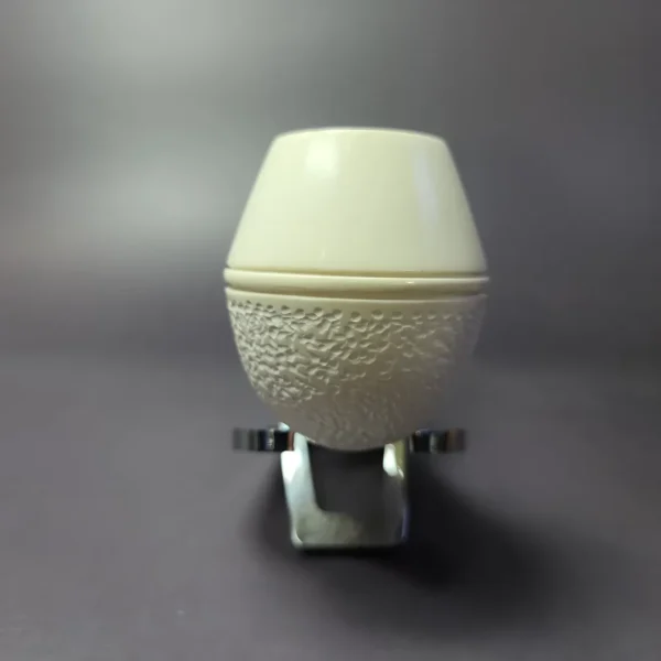 MBSD Meerschaum Silver Part Rusticated Rhodesian Block Meerschaum Pipe, New - Image 5