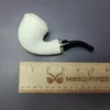 MBSD Meerschaum Silver Reverse Calabash Rhodesian Block Meerschaum Pipe, New - Image 5