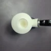 MBSD Meerschaum Silver Smooth Stubby Dublin Block Meerschaum Pipe, New - Image 6