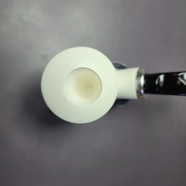 MBSD Meerschaum Silver Smooth Stubby Dublin Block Meerschaum Pipe, New - Image 6