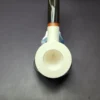 MBSD Meerschaum Smooth Billiard Deluxe Block Meerschaum Pipe, Briar-Mortise, New - Image 6