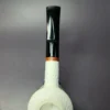 MBSD Meerschaum Deluxe Rustic Squat Rhodesian Block Meerschaum Pipe, Briar-Mortise - Image 7