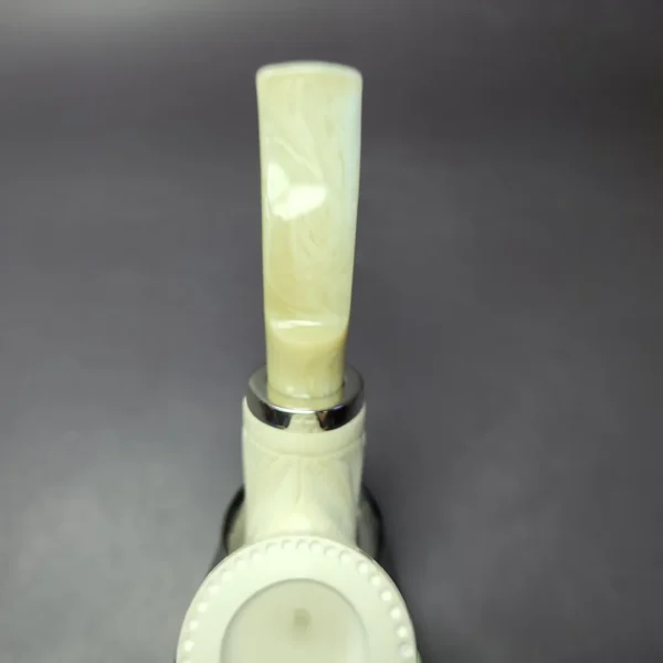 MBSD Meerschaum Silver Reverse Calabash Floral Brandy Block Meerschaum Pipe, New - Image 8