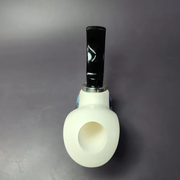 MBSD Meerschaum Silver Reverse Calabash Cobra Block Meerschaum Pipe, New - Image 7