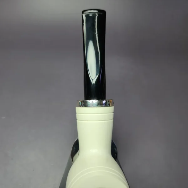MBSD Meerschaum Silver Reverse Calabash Billiard Block Meerschaum Pipe, New - Image 7