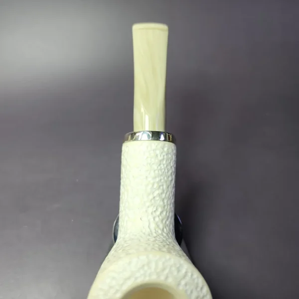 MBSD Meerschaum Silver Reverse Calabash Rhodesian Block Meerschaum Pipe, New - Image 7