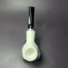 MBSD Meerschaum Silver Smooth Rev Calabash Brandy Block Meerschaum Pipe, New - Image 7