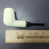 MBSD Meerschaum Deluxe Silver Floral Reverse Calabash Brandy Block Meerschaum Pipe, New - Image 8