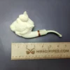 MBSD Meerschaum Deluxe Bull Carved Block Meerschaum Pipe, New - Image 9